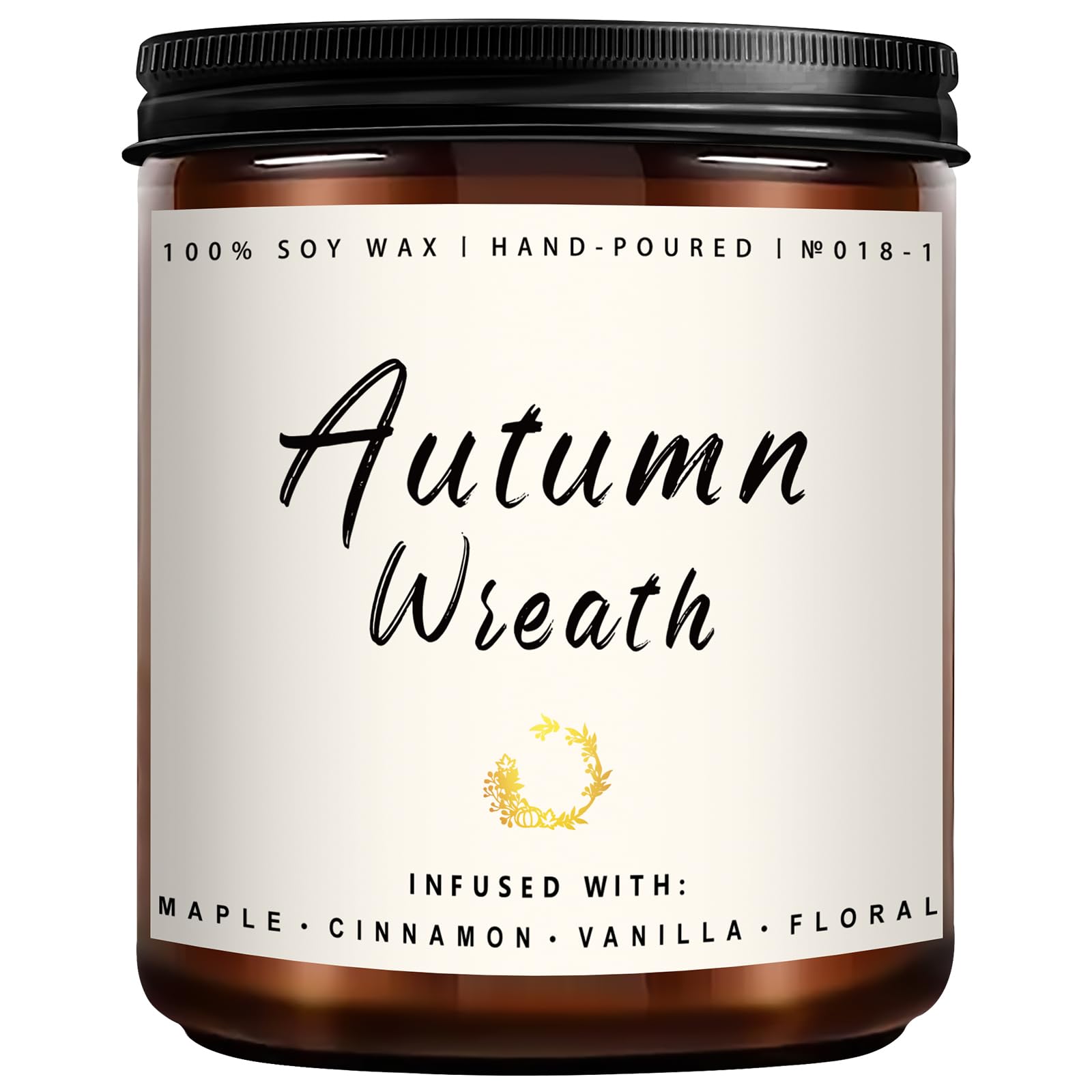 Auelife Spiced Vanilla Apple Scented Candle – 22oz Large 3-Wick Soy Candle, Cozy Fall & Autumn Candles for Home, Holiday Gift for Women & Men